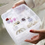 ZYOZ Jewellery Organisers Plastic 3 layer 18 Grid Square Portable Transparent Storage Detachable Box Organizer Case for jewelry sewing button earrings Hair (Transparent), 14.5x14.5 cm