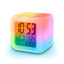 ZYOZ 7 Color Changing Led Digital Alarm Clock with Date Time, Multicolor