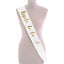 ZYOZ Bride To Be Sash For Bride To Be Decoration Set - White Foil Sash For Bridal Shower Decorations Kit, Bachelorette Decorations, Groom To Be Props, Spinster Party