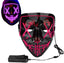 ZYOZ Party Propz Horror mask for men - 1 Pcs, Ghost Face | hacker mask | horror face | devil Masks | Masks for party | light masks | Neon Party Halloween LED Mask