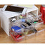 ZYOZ 9 Grid Mini Plastic Acrylic Multipurpose Drawer Storage Box for Multi Layer Jewelry Sundries Organizer Desktop Office Supplies Cabinet (