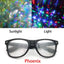 ZYOZ Phoenix Effect Diffraction Glasses | Rectangle Rainbow Kaleidoscope Music Festival Rave Eyewear