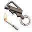 Stainless Steel 3 In 1 Keychain Lighter|Waterproof Cigarette Flint Lighter + Keyring + Bottle Opener|Emergency Fire Starter Match Sticks Used For Outdoor Camping