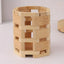 ZYOZ Multifunctional Wooden Desk Organizer for Stationery – Polygonal Bamboo Cup for Pens, Makeup Brushes, Art Supplies & Kitchen Cutlery – Perfect for Living Room & Dressing Table (1 Pcs)