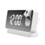 ZYOZ Projector LED Display Digital Projection Mute Mirror USB powwed Office Clock with 180° Projector for Bedroom Digital Temperature Display Clock