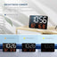 LED Large Digital Wall Clock Remote Control Temperature Date Week Display Adjustable Brightness Modern Living Room Alarms Clocks Digital Wall Clock Rectangle