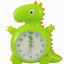 Dinosaur Shape Alarm Clock for Kids | Cute Analog Table Clock with Loud Alarm – Green
