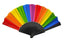 Rainbow Chinese Hand Fan Foldable Silk Fan for Dance, Wedding Favors, Theme Parties & Home Decor 2 pcs/set