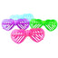 ZYOZ Light up Shutter Shades Heart,Led Neon Rave SunGlasses,Eyeglass,Flashing Sunglasses for Neon & Bachelorette Glow in Dark Christmas Sunglasses (random colour)