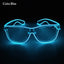 ZYOZ LED EL Wire Party Glasses with Clear Lens – Light Up Your Rave Look!