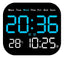 9-Inch Plastic Digital Alarm Wall Clock, LED Display with Date, Temperature, Day of Week, Auto Dimming, Remote Control, Table Desk Clock for Home, Office, Living Room