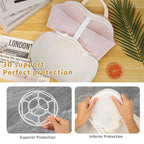3Pcs Bra Wash Bags for Laundry Lingerie Brassiere Bag bra washing protector holder for Washing Machine Beige(A to C Cups)