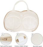 3Pcs Bra Wash Bags for Laundry Lingerie Brassiere Bag bra washing protector holder for Washing Machine Beige(A to C Cups)