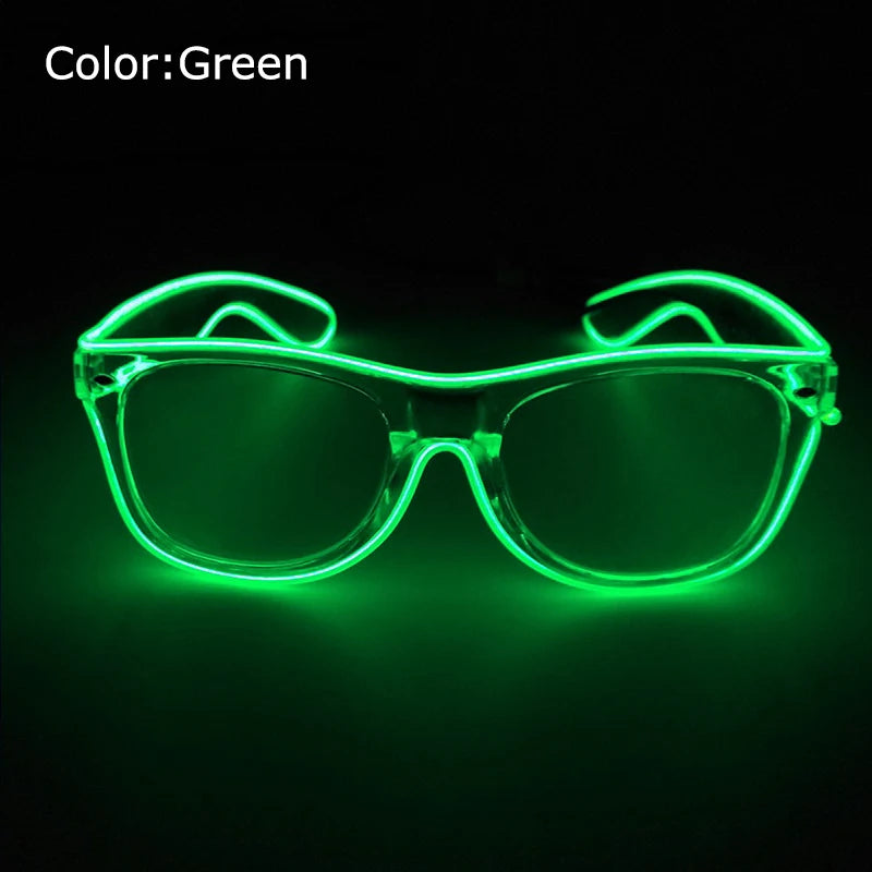 Zyoz™ Neon EL Wire Light-Up Sunglasses – Wired Battery Pack Party & Rave Glasses