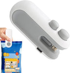 Mini Bag Sealer, Rechargeable 2 in 1 Bag Sealer Heat Seal with Cutter, Portable Bag Resealer for Chip Bags, Plastic Bag Sealer Machine for Snacks and Freshness Food Storage