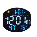 Electronic Digital Clock Large Screen with Remote Control Wall Desk Dual Use Weather Display Temperature Alarm Silent Operation for Home Office Reception USB Powered 1 pcy