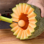 4 in 1 Melon Baller Scoop Set || Stainless Steel Watermelon Cutter Fruit Carving Tools Set || Fruit Scooper Seed Remover Watermelon Knife for Vegetable, Salad, Ice Cream (‎Melon Baller Scoop)