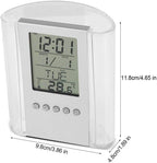 Digital Desk Clock with Pen Holder – Multifunctional LED Display with Time, Date, Temperature, Alarm & Calendar – Modern Office Table Organizer