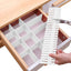 ZYOZ 8 Adjustable Strips Interlocking Self Assembly Plastic Drawer Divider Storage Organizer - Grid Closet Partition Strips for Home, Office, Wardrobe, Cabinet (Pack of 8)