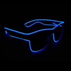 Zyoz™ Wireless LED Light-Up Glasses – Neon EL Wire Party & Festival Glasses (black Lance)