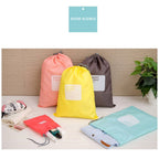 4pcs/lot Set Travel Storage Bag Waterproof Nylon D String Pouch Men and Women Folding Clothes Classified Organizers Packing Shoes L Age Bags