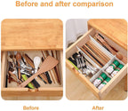 8 Adjustable Strips Interlocking Self Assembly Plastic Drawer Divider Storage Organizer - Grid Closet Partition Strips for Home, Office, Wardrobe, Cabinet (Pack of 8)