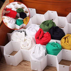 Honeycomb Closet Organizer Drawer Dividers Plastic Partition Cabinet Clapboard Storage Boxes for Underwear Socks Ties Belts Scarves and Makeup (Pack of 8 Straps)