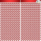 Red Heart Shape Metallic Foil Fringe Curtains for Party Decoration Window Door String Curtain Wedding Birthday Photo Booth Backdrop Party Tassel