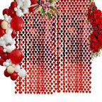 Red Heart Shape Metallic Foil Fringe Curtains for Party Decoration Window Door String Curtain Wedding Birthday Photo Booth Backdrop Party Tassel