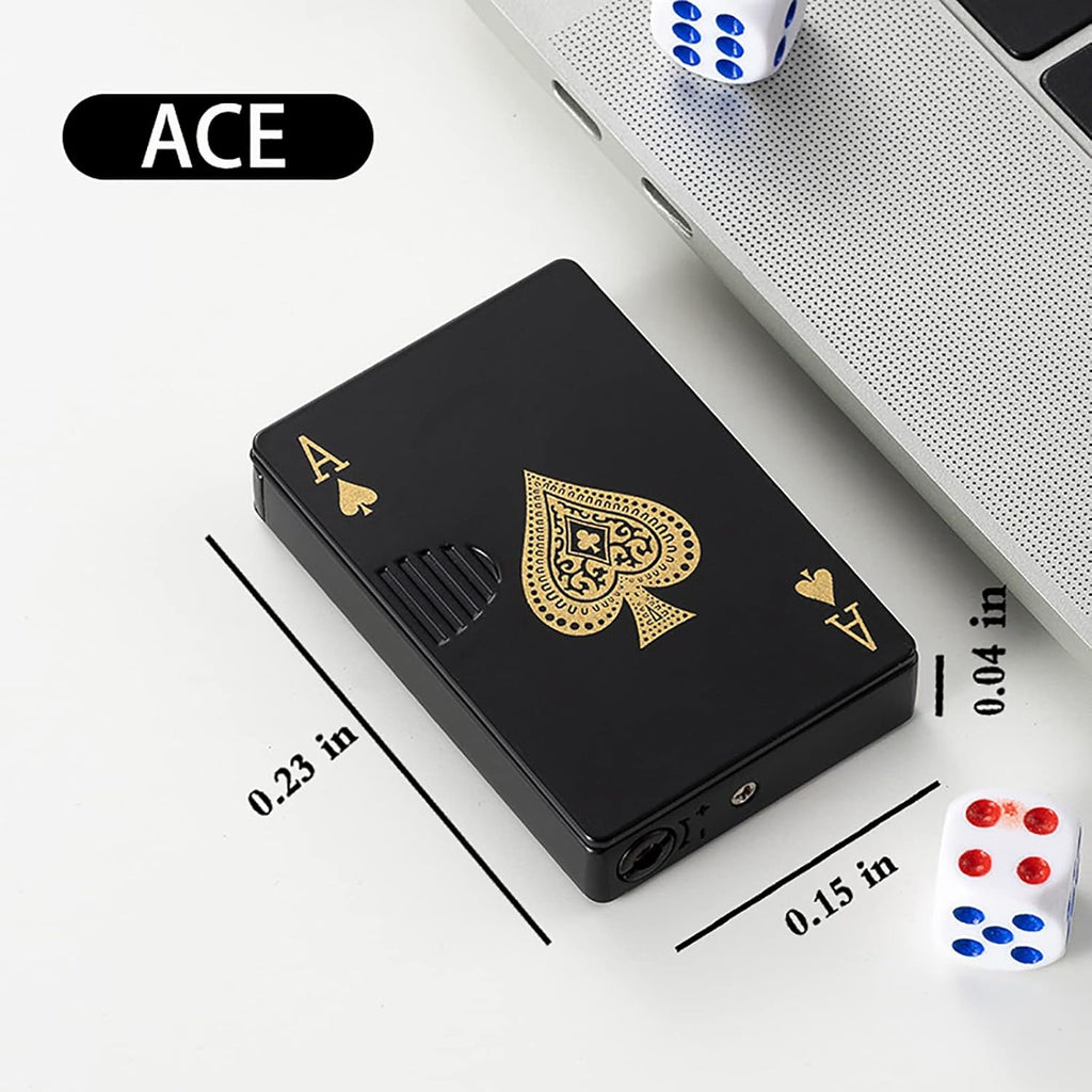 ZYOZ Ace of Spades Butane Lighter – Stylish Windproof & Refillable Metal Flame Lighter | Waterproof FlashCard Design for Smoking, Camping