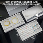 Acrylic Jewelry Box, 3 Drawers Velvet Jewelry Organizer for Ring Earring Necklace Bracelet Display Clear Acrylic Jewelry Storage Case Gift for Women Ladies Girls