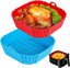 ZYOZ Square Silicone Air Fryer Liners (2-Pack) Reusable Food Grade 4 to 7 QT Air Fryers – Non-Stick Dishwasher Safe Accessories for Oven & Microwave