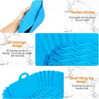 ZYOZ Square Silicone Air Fryer Liners (2-Pack) Reusable Food Grade 4 to 7 QT Air Fryers – Non-Stick Dishwasher Safe Accessories for Oven & Microwave