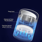 Airless Pump Bottle Portable Cream Jar Vacuum Bottle,Refillable Travel Cream Bottle,Airless Pump Jar for Lotions Makeup Essence Moisturizer Eye Creams