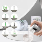 Airless Pump Bottle Portable Cream Jar Vacuum Bottle,Refillable Travel Cream Bottle,Airless Pump Jar for Lotions Makeup Essence Moisturizer Eye Creams