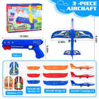 ZYOZ Foam Ejection Airplane Gun Toy for Kids | 2-in-1 Foam Airplane Launcher with Ejection Function | Flying Glider Plane Toy