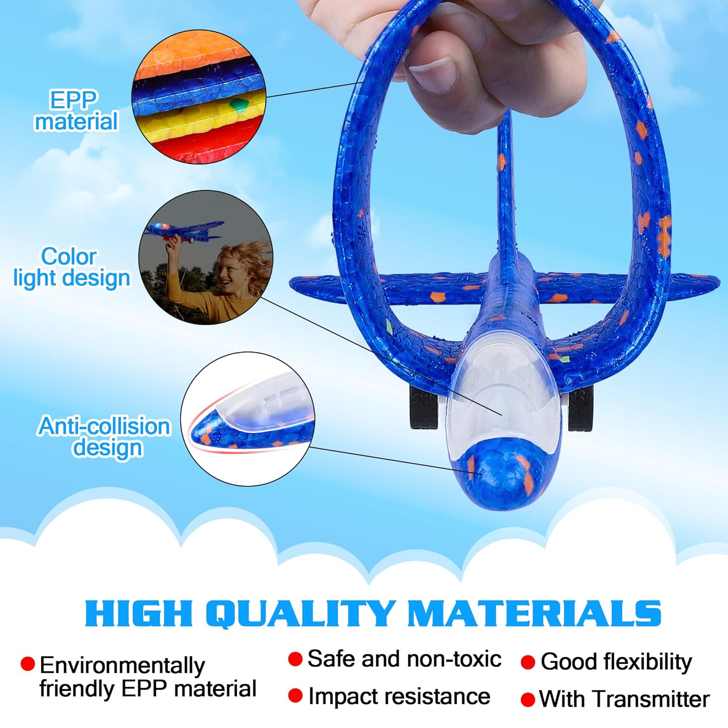 ZYOZ Foam Ejection Airplane Gun Toy for Kids | 2-in-1 Foam Airplane Launcher with Ejection Function | Flying Glider Plane Toy
