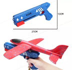 ZYOZ Foam Ejection Airplane Gun Toy for Kids | 2-in-1 Foam Airplane Launcher with Ejection Function | Flying Glider Plane Toy
