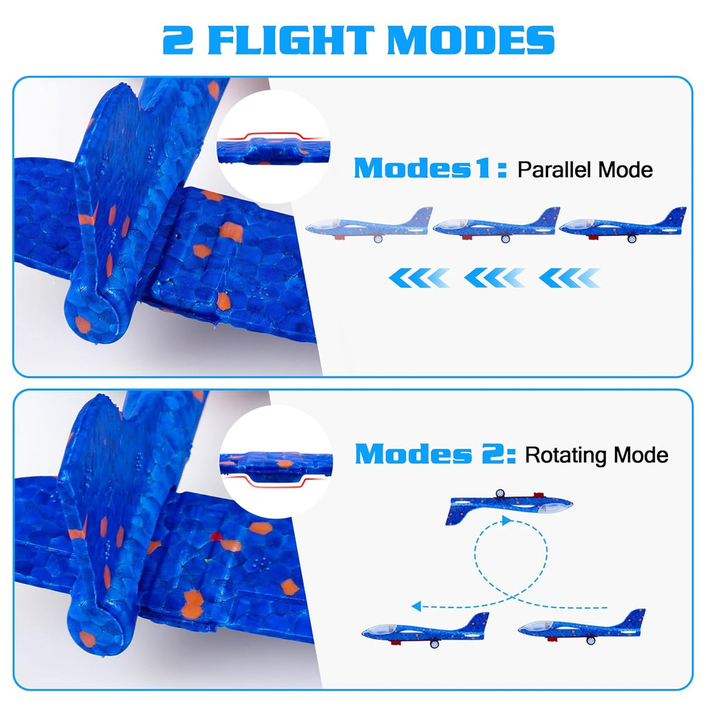 ZYOZ Foam Ejection Airplane Gun Toy for Kids | 2-in-1 Foam Airplane Launcher with Ejection Function | Flying Glider Plane Toy