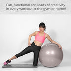 Anti-Burst Rubber Gym Ball with Free Foot Pump (95 Cm) Round Shape Swiss Ball for Exercise, Yoga, Workout, Pregnancy, Balance Stability & Birthing