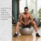 Anti-Burst Rubber Gym Ball with Free Foot Pump (95 Cm) Round Shape Swiss Ball for Exercise, Yoga, Workout, Pregnancy, Balance Stability & Birthing
