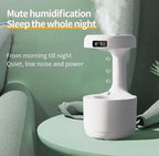 3D Antigravity Water Drop Humidifier with LED Light & Digital Clock | Cool Mist Aroma Diffuser for Home, Bedroom, Office | Air Purifier, Night Lamp & Relaxing Decor Gift