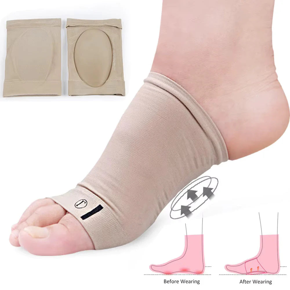 Foot Care Plantar Fasciitis Arch Support Sleeves for foot pain,muscle relaxation with soft Neoprene Cushion for Women & Men Feet Orthopedic Pad,Free Size-1 Pair Secondary image