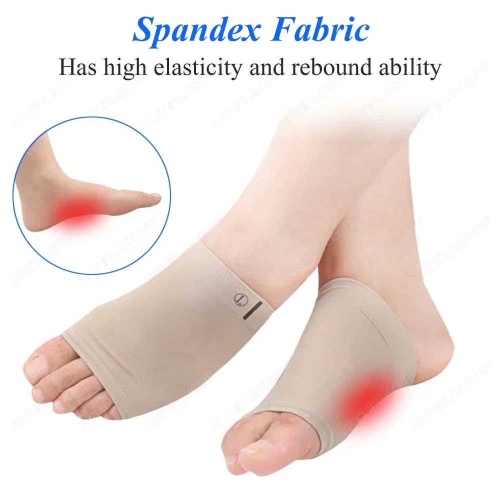 Foot Care Plantar Fasciitis Arch Support Sleeves for foot pain,muscle relaxation with soft Neoprene Cushion for Women & Men Feet Orthopedic Pad,Free Size-1 Pair