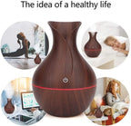 Wooden Cool‑Mist Humidifier & Aroma Diffuser – Elegant Timber Design, Ultrasonic Technology, Quiet Operation, 300 ml Tank – Ideal for Home, Bedroom, Yoga, Spa & Aromatherapy