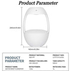 Cool Mist Anti-Gravity Water Drop Air Humidifier Desktop Aroma Diffuser with 2 Modes, Intelligent Auto-Off Protection, Night Light, Clock, USB Powered, Ideal for Bedroom, Office, Birthday Gift