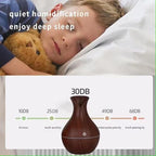 Wooden Cool‑Mist Humidifier & Aroma Diffuser – Elegant Timber Design, Ultrasonic Technology, Quiet Operation, 300 ml Tank – Ideal for Home, Bedroom, Yoga, Spa & Aromatherapy