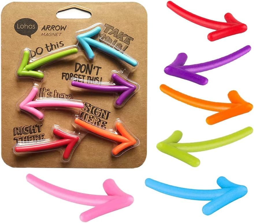 ZYOZ ARROW SHAPE Fridge Magnets, Magnets for Refrigerator, Office, Cabinets, Whiteboards Funny Decorative Small Arrow Shape (Multicolour) (12) Secondary image