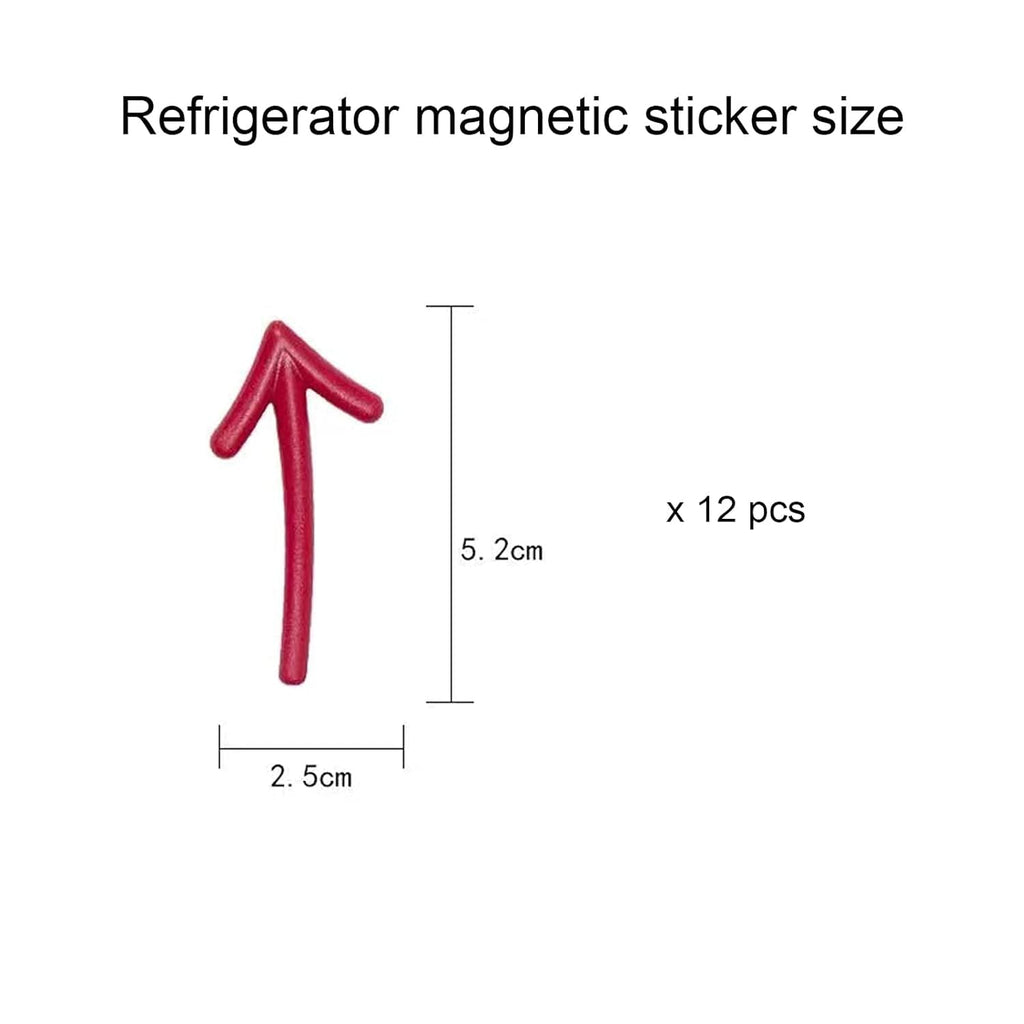 Cute Fridge Magnets, Magnets for Refrigerator, Office, Cabinets, Whiteboards Funny Decorative Small Arrow Shape (Multicolour) (12)