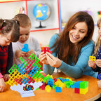 Tetra Tower Game 32 Pcs (4 Different Shapes) Stack Tower Blocks with 22 Cards, Swing Stack Balance Building Block Interactive STEM Toy